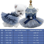 High - End Tulle Pet Dress Wedding Gown for Dogs and Cats with Leash D - Ring - GreenFur