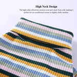 High Neck Striped Four Legged Dog Pajamas - GreenFur