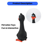 Hilarious Squeaky Pet Latex Toys Standing Chicken and Big Mouth Duck - GreenFur