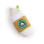 Holiday Funny Squeaky Latte Coffee Cup Dog Plush Toys - GreenFur