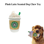 Holiday Funny Squeaky Latte Coffee Cup Dog Plush Toys - GreenFur