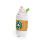 Holiday Funny Squeaky Latte Coffee Cup Dog Plush Toys - GreenFur