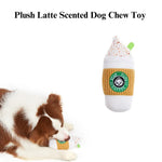 Holiday Funny Squeaky Latte Coffee Cup Dog Plush Toys - GreenFur