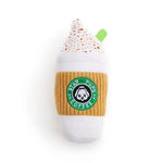 Holiday Funny Squeaky Latte Coffee Cup Dog Plush Toys - GreenFur