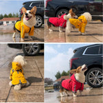 Hooded Waterproof Jacket Adjustable Reflective Dog Raincoat - GreenFur