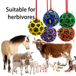 Horse Treat Ball TPR Feeder for Stables Hanging Hay Feeding Toy - GreenFur