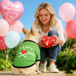 I Love My Mom Design Light Weight Mother's Day Pet Clothes - GreenFur