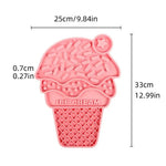 Ice Cream Shaped Silicone Dog Lick Mat for Slow Feeding Training - GreenFur