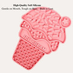 Ice Cream Shaped Silicone Dog Lick Mat for Slow Feeding Training - GreenFur