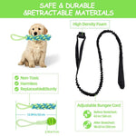 Indoor Outdoor Use Interactive Pet Toy Tug of War Dog Bungee Tug Toys - GreenFur