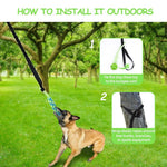 Indoor Outdoor Use Interactive Pet Toy Tug of War Dog Bungee Tug Toys - GreenFur