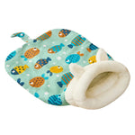 Indoor Winter Warm Soft Plush Cat Cave Bed Pet Sleeping Bag - GreenFur