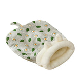 Indoor Winter Warm Soft Plush Cave Bed Cat Sleeping Bag - GreenFur