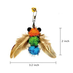 Insect Bees Wand Attachments Feather Cat Toys - GreenFur