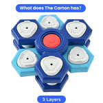 Interactive 3 - layer Rotating Puzzle Dog Feeding Plate - GreenFur