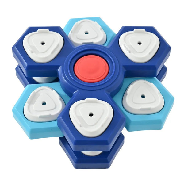Interactive 3 - layer Rotating Puzzle Dog Feeding Plate - GreenFur
