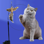 Interactive Bird Shape Toy with Bell and Suction Cup for Cat - GreenFur