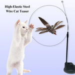 Interactive Bird Shape Toy with Bell and Suction Cup for Cat - GreenFur