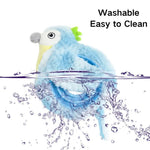 Interactive Bird Shape TPR Pet Treat Dish Plush Dog Toy - GreenFur