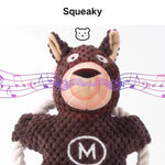 Interactive Bite Squeaky Animal Shape Plush Dog Toy whth Rope - GreenFur