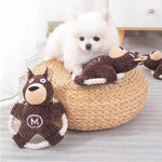 Interactive Bite Squeaky Animal Shape Plush Dog Toy whth Rope - GreenFur