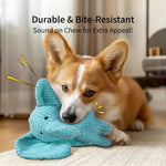 Interactive Blue Elephant Shaped Dog Plush Toy - GreenFur