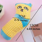 Interactive Cartoon Socks Shape Pet Chew Durable Plush Dog Toys - GreenFur