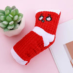 Interactive Cartoon Socks Shape Pet Chew Durable Plush Dog Toys - GreenFur