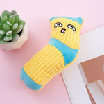 Interactive Cartoon Socks Shape Pet Chew Durable Plush Dog Toys - GreenFur