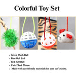 Interactive Cat Activity Play Mat Foldable Pet Toy Exercise Pad - GreenFur