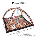 Interactive Cat Activity Play Mat Foldable Pet Toy Exercise Pad - GreenFur