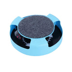 Interactive Cat Scratch Pad Spinning Toy with Mouse - GreenFur