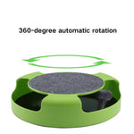 Interactive Cat Scratch Pad Spinning Toy with Mouse - GreenFur