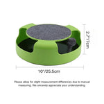 Interactive Cat Scratch Pad Spinning Toy with Mouse - GreenFur