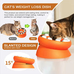 Interactive Cat Slow Feeder Bowl Healthy Weight Pet Treat Dispensing Toy - GreenFur