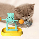 Interactive Cat Spinning Windmill Toy with Track Balls - GreenFur