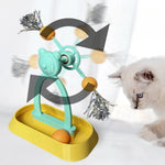 Interactive Cat Spinning Windmill Toy with Track Balls - GreenFur