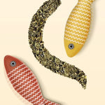 Interactive Catnip Fish Shape Plush Cat Toy - GreenFur