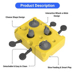 Interactive Cheese Box Cat Puzzle Toy Treat Dispenser with Training Pedals - GreenFur