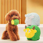 Interactive Chew and Fetch Squeaky Sheep Toy for Dogs - GreenFur