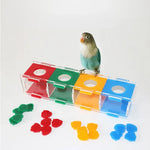 Interactive Color Sorting Coin Box Parrot Training Intelligence Toy - GreenFur
