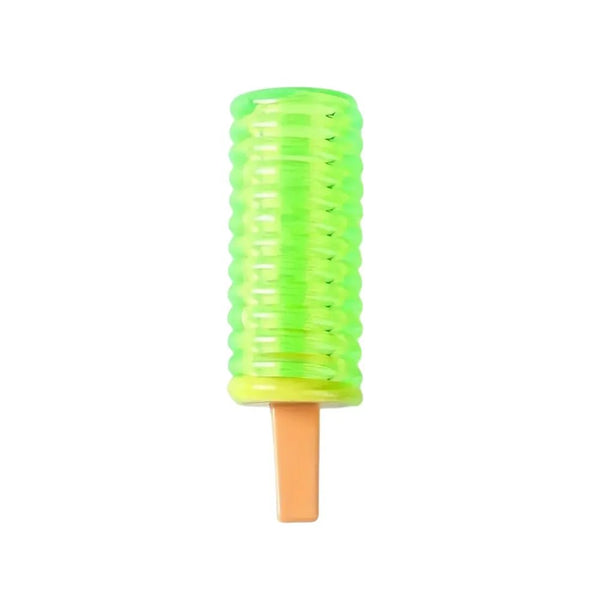 Interactive Cooling Spiral Popsicle Shaped Water - Fillable Dog Toy - GreenFur