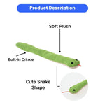 Interactive Crinkly Sound Green Snake Cat Toy with Catnip - GreenFur