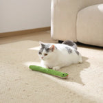 Interactive Crinkly Sound Green Snake Cat Toy with Catnip - GreenFur