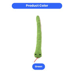 Interactive Crinkly Sound Green Snake Cat Toy with Catnip - GreenFur