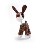 Interactive Cute Corn Velvet Donkey Dog Chew Toy with Sound - GreenFur