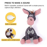 Interactive Cute Corn Velvet Donkey Dog Chew Toy with Sound - GreenFur