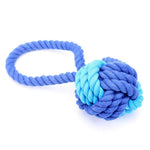 Interactive Dental Cleaning Durable Cotton Rope Dog Toy Ball - GreenFur
