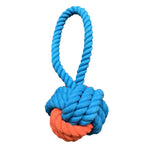 Interactive Dental Cleaning Durable Cotton Rope Dog Toy Ball - GreenFur