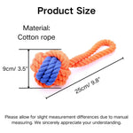 Interactive Dental Cleaning Durable Cotton Rope Dog Toy Ball - GreenFur